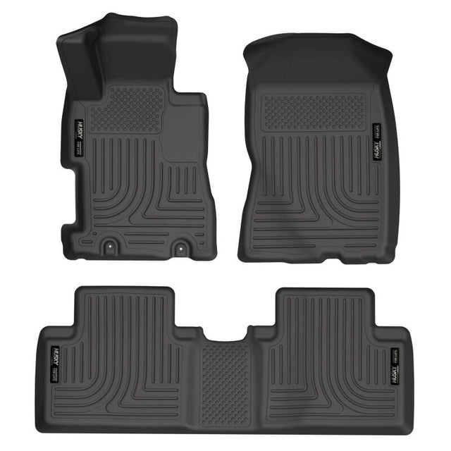 Husky Liners 06-11 Honda Civic (4DR) WeatherBeater Combo Black Floor Liners Husky Liners Floor Mats - Rubber  AXOPROS