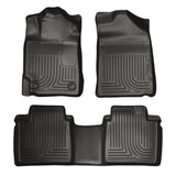 Husky Liners 07-11 Toyota Camry (All) WeatherBeater Combo Black Floor Liners (One Piece for 2nd Row) Husky Liners Floor Mats - Rubber  AXOPROS