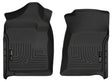 Husky Liners 07-12 Chevrolet Silverado/GMC Sierra Regular Cab WeatherBeater Black Floor Liners Husky Liners Floor Mats - Rubber  AXOPROS