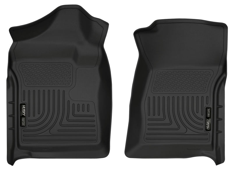 Husky Liners 07-12 Chevrolet Silverado/GMC Sierra Regular Cab WeatherBeater Black Floor Liners Husky Liners Floor Mats - Rubber  AXOPROS