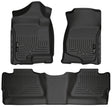 Husky Liners 07-12 Chevy Silverado/GMC Sierra Crew Cab WeatherBeater Combo Black Floor Liners Husky Liners Floor Mats - Rubber  AXOPROS