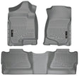 Husky Liners 07-12 Chevy Silverado/GMC Sierra Crew Cab WeatherBeater Combo Gray Floor Liners Husky Liners Floor Mats - Rubber  AXOPROS