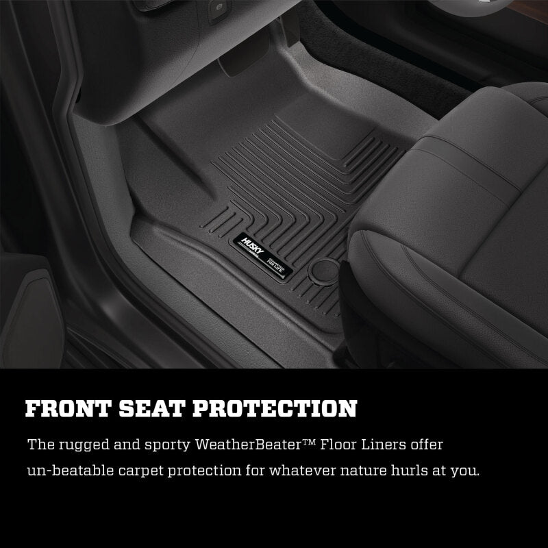 Husky Liners 07-12 Chevy Silverado/GMC Sierra Crew Cab WeatherBeater Combo Tan Floor Liners Husky Liners Floor Mats - Rubber  AXOPROS