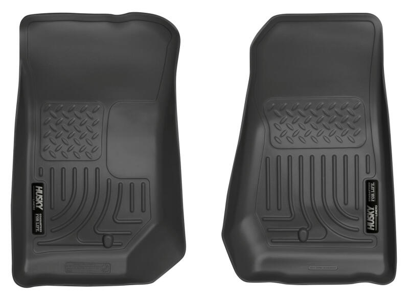 Husky Liners 07-12 Jeep Wrangler WeatherBeater Black Floor Liners Husky Liners Floor Mats - Rubber  AXOPROS