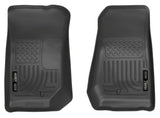 Husky Liners 07-12 Jeep Wrangler WeatherBeater Black Floor Liners Husky Liners Floor Mats - Rubber  AXOPROS