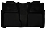 Husky Liners 07-13 Chevy Silverado 1500/2500HD Crew Cab PU Weatherbeater Black 2nd Seat Floor Liner Husky Liners Floor Mats - Rubber  AXOPROS