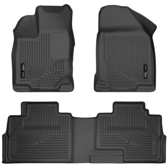 Husky Liners 07-13 Ford Edge / 07-13 Lincoln MKX Weatherbeater Black Front & 2nd Seat Floor Liners Husky Liners Floor Mats - Rubber  AXOPROS
