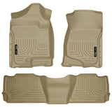 Husky Liners 07-13 GM Escalade ESV/Avalanche/Suburban WeatherBeater Tan Front/2nd Row Floor Liners Husky Liners Floor Mats - Rubber  AXOPROS
