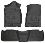 Husky Liners 07-13 GM Escalade/Suburban/Yukon WeatherBeater Black Front & 2nd Seat Floor Liners Husky Liners Floor Mats - Rubber  AXOPROS