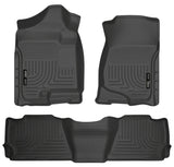 Husky Liners 07-13 GM Escalade/Suburban/Yukon WeatherBeater Black Front & 2nd Seat Floor Liners Husky Liners Floor Mats - Rubber  AXOPROS