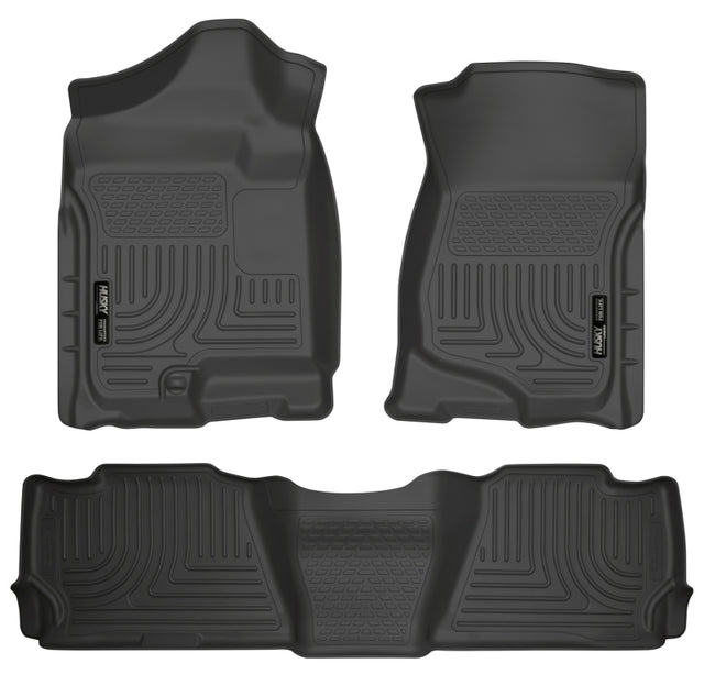 Husky Liners 07-13 GM Escalade/Suburban/Yukon WeatherBeater Black Front & 2nd Seat Floor Liners Husky Liners Floor Mats - Rubber  AXOPROS