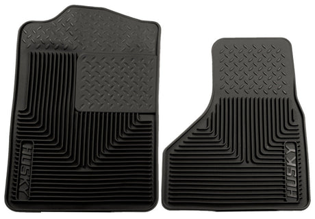 Husky Liners 08-10 Ford F-250/F-350/F-450 SuperDuty Heavy Duty Black Front Floor Mats Husky Liners Floor Mats - Rubber  AXOPROS