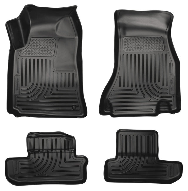 Husky Liners 08-12 Dodge Challenger WeatherBeater Combo Black Floor Liners Husky Liners Floor Mats - Rubber  AXOPROS
