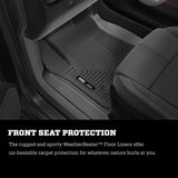 Husky Liners 08-21 Nissan Frontier Crew Cab WeatherBeater Front Row Black Floor Liners Husky Liners Floor Mats - Rubber  AXOPROS