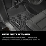 Husky Liners 09-10 Dodge Ram 1500/2500/3500 WeatherBeater Front Row Black Floor Liners Husky Liners Floor Mats - Rubber  AXOPROS