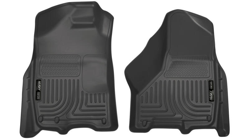 Husky Liners 09-10 Dodge Ram 1500/2500/3500 WeatherBeater Front Row Black Floor Liners Husky Liners Floor Mats - Rubber  AXOPROS