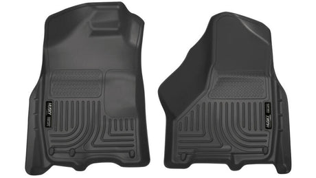 Husky Liners 09-10 Dodge Ram 1500/2500/3500 WeatherBeater Front Row Black Floor Liners Husky Liners Floor Mats - Rubber  AXOPROS