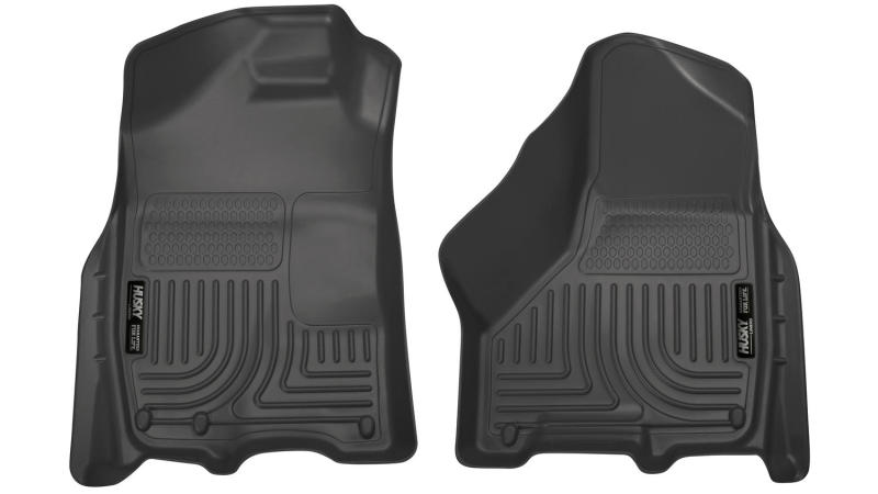 Husky Liners 09-10 Dodge Ram 1500/2500/3500 WeatherBeater Front Row Black Floor Liners Husky Liners Floor Mats - Rubber  AXOPROS