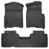 Husky Liners 09-12 Ford F-150 Super Cab WeatherBeater Combo Black Floor Liners Husky Liners Floor Mats - Rubber  AXOPROS