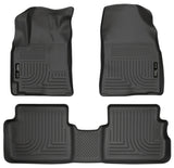 Husky Liners 09-12 Toyota Corolla/Matrix/Pontiac Vibe (FWD) WeatherBeater Combo Black Floor Liners Husky Liners Floor Mats - Rubber  AXOPROS