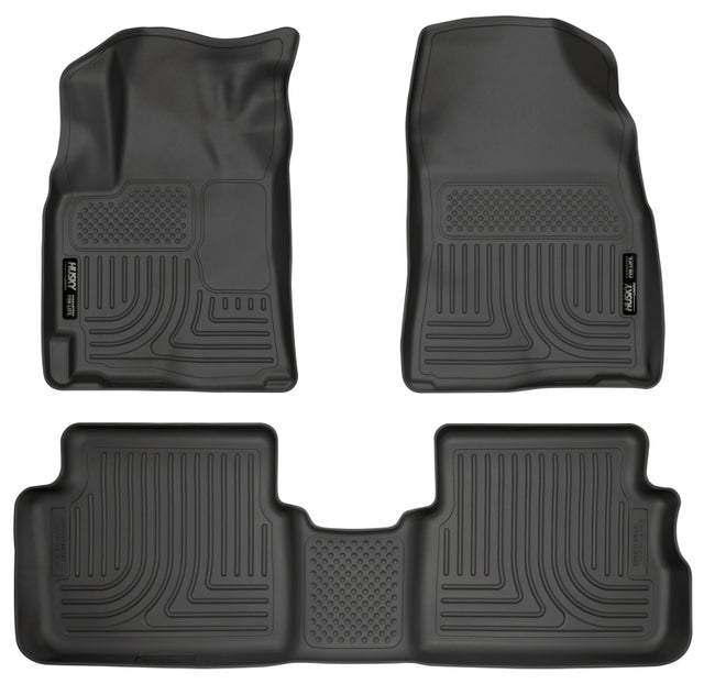 Husky Liners 09-12 Toyota Corolla/Matrix/Pontiac Vibe (FWD) WeatherBeater Combo Black Floor Liners Husky Liners Floor Mats - Rubber  AXOPROS