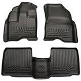 Husky Liners 09-13 Lincoln MKS WeatherBeater Combo Black Floor Liners Husky Liners Floor Mats - Rubber  AXOPROS