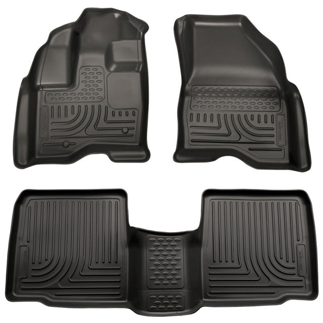 Husky Liners 09-13 Lincoln MKS WeatherBeater Combo Black Floor Liners Husky Liners Floor Mats - Rubber  AXOPROS