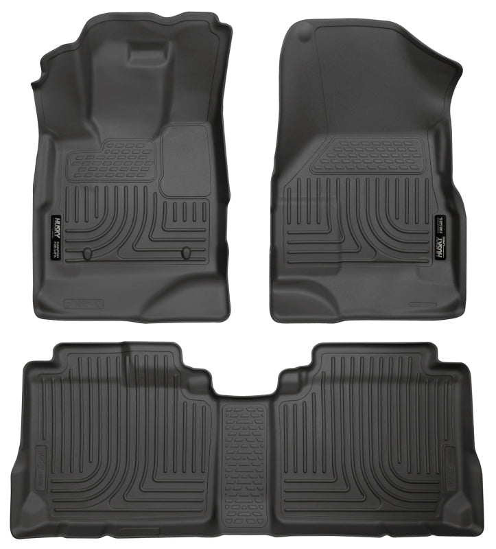 Husky Liners 10-12 Chevy Equinox/GMC Terrain WeatherBeater Combo Black Floor Liners Husky Liners Floor Mats - Rubber  AXOPROS