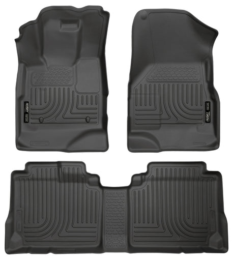 Husky Liners 10-12 Chevy Equinox/GMC Terrain WeatherBeater Combo Black Floor Liners Husky Liners Floor Mats - Rubber  AXOPROS