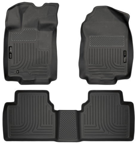 Husky Liners 10-12 Ford Fusion/Lincoln MKZ (FWD) WeatherBeater Combo Black Floor Liners Husky Liners Floor Mats - Rubber  AXOPROS