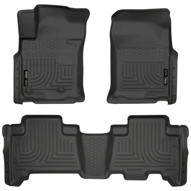 Husky Liners 10-12 Toyota 4Runner/Lexus GX460 WeatherBeater Combo Black Floor Liners Husky Liners Floor Mats - Rubber  AXOPROS