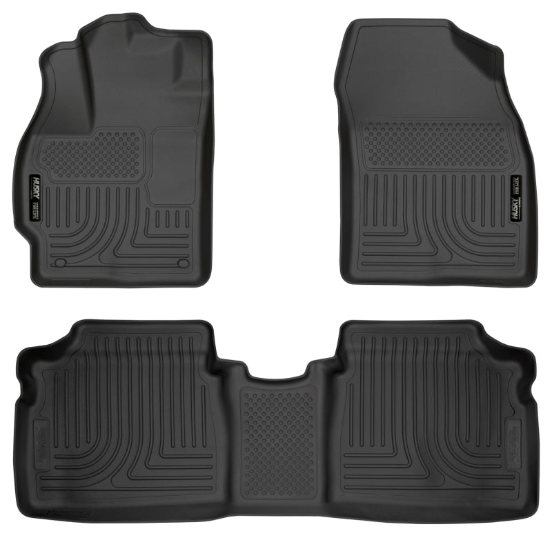 Husky Liners 10-12 Toyota Prius WeatherBeater Combo Black Floor Liners Husky Liners Floor Mats - Rubber  AXOPROS