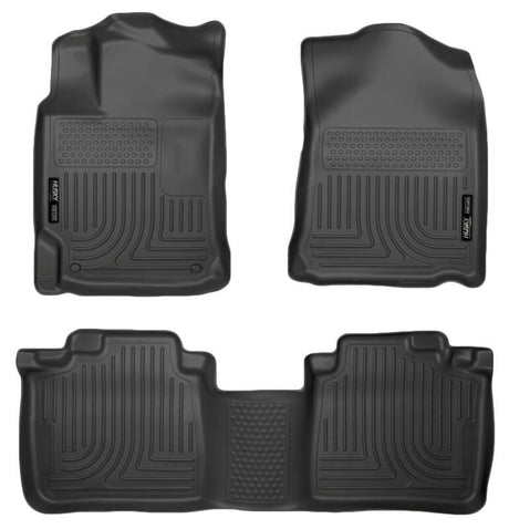 Husky Liners 10-13 Lexus RX350/RX450h WeatherBeater Black Front & 2nd Seat Floor Liners Husky Liners Floor Mats - Rubber  AXOPROS