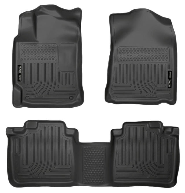 Husky Liners 10-13 Lexus RX350/RX450h WeatherBeater Black Front & 2nd Seat Floor Liners Husky Liners Floor Mats - Rubber  AXOPROS
