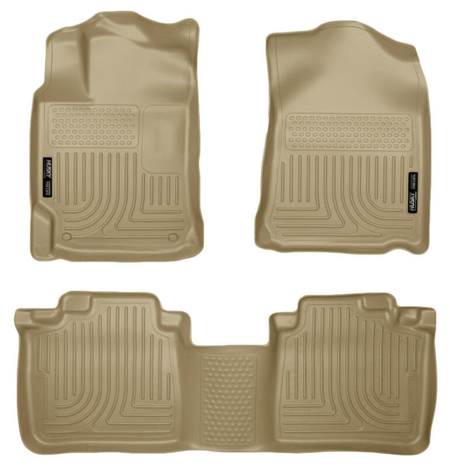 Husky Liners 10-13 Lexus RX350/RX450h WeatherBeater Tan Front & 2nd Seat Floor Liners Husky Liners Floor Mats - Rubber  AXOPROS