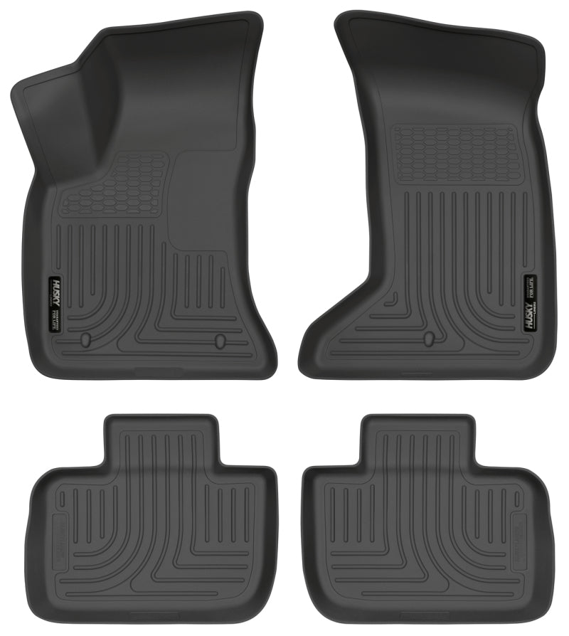 Husky Liners 11-12 Dodge Charger/Chrysler 300 (AWD Only) WeatherBeater Combo Black Floor Liners Husky Liners Floor Mats - Rubber  AXOPROS