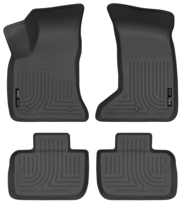 Husky Liners 11-12 Dodge Charger/Chrysler 300 (AWD Only) WeatherBeater Combo Black Floor Liners Husky Liners Floor Mats - Rubber  AXOPROS