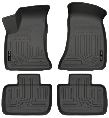 Husky Liners 11-12 Dodge Charger/Chrysler 300 WeatherBeater Combo Black Floor Liners Husky Liners Floor Mats - Rubber  AXOPROS