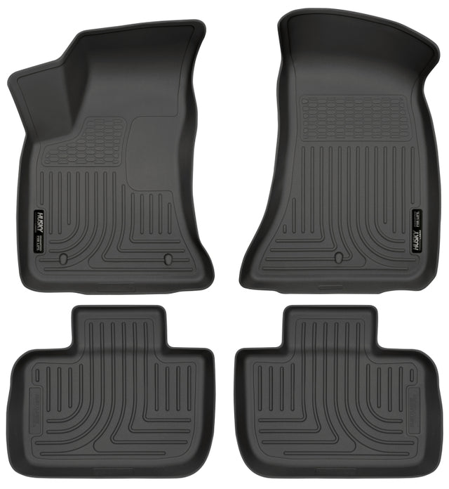Husky Liners 11-12 Dodge Charger/Chrysler 300 WeatherBeater Combo Black Floor Liners Husky Liners Floor Mats - Rubber  AXOPROS