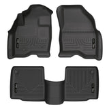 Husky Liners 11-12 Ford Explorer WeatherBeater Combo Black Floor Liners Husky Liners Floor Mats - Rubber  AXOPROS