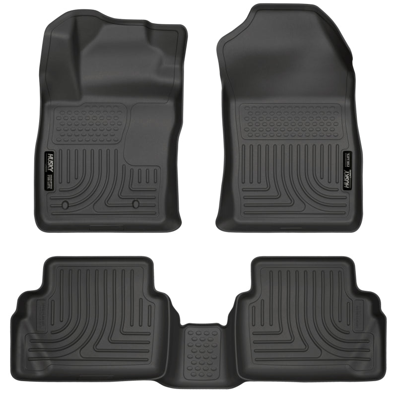 Husky Liners 11-12 Ford Fiesta WeatherBeater Combo Black Floor Liners Husky Liners Floor Mats - Rubber  AXOPROS