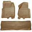 Husky Liners 11-12 Ford SD Crew Cab WeatherBeater Combo Tan Floor Liners (w/o Manual Trans Case) Husky Liners Floor Mats - Rubber  AXOPROS