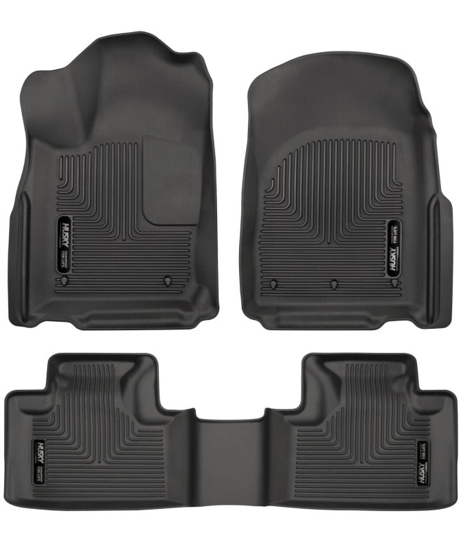Husky Liners 11-13 Dodge Durango / 11-13 Jeep Grand Cherokee WeatherBeater Combo Black Floor Liners Husky Liners Floor Mats - Rubber  AXOPROS