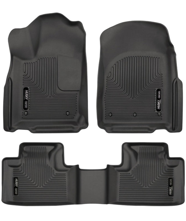 Husky Liners 11-13 Dodge Durango / 11-13 Jeep Grand Cherokee WeatherBeater Combo Black Floor Liners Husky Liners Floor Mats - Rubber  AXOPROS