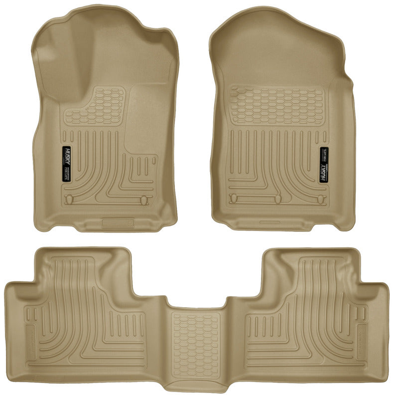 Husky Liners 11-13 Dodge Durango / 11-13 Jeep Grand Cherokee WeatherBeater Combo Tan Floor Liners Husky Liners Floor Mats - Rubber  AXOPROS