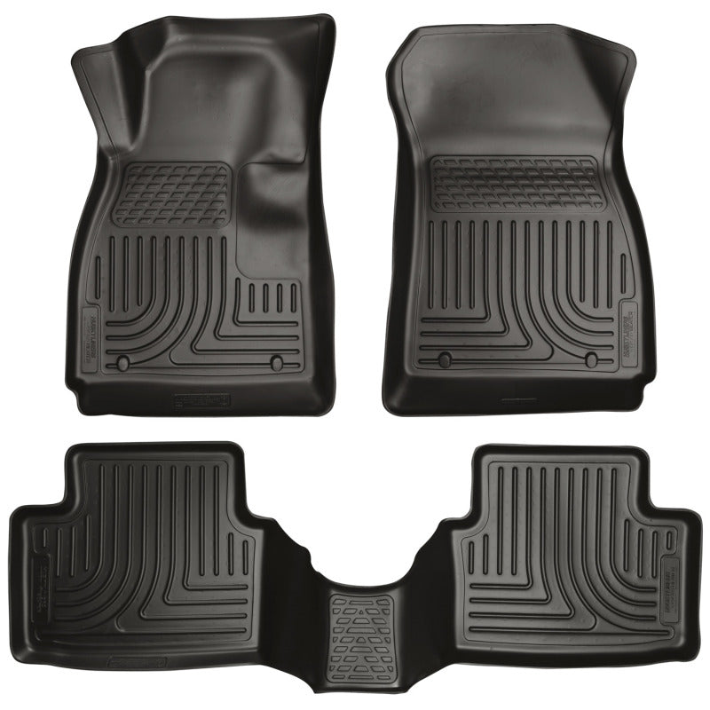 Husky Liners 12-14 Chevrolet Sonic Weatherbeater Black Front & 2nd Seat Floor Liners Husky Liners Floor Mats - Rubber  AXOPROS