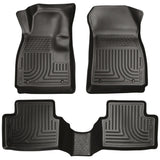 Husky Liners 12-14 Chevrolet Sonic Weatherbeater Black Front & 2nd Seat Floor Liners Husky Liners Floor Mats - Rubber  AXOPROS