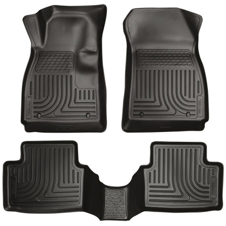 Husky Liners 12-14 Chevrolet Sonic Weatherbeater Black Front & 2nd Seat Floor Liners Husky Liners Floor Mats - Rubber  AXOPROS
