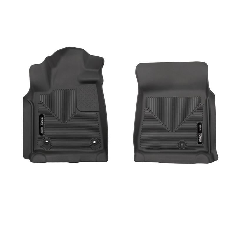 Husky Liners 12-14 Toyota Tundra Pickup(Crew / Ext / Std Cab) X-Act Contour Black Front Floor Liners Husky Liners Floor Mats - Rubber  AXOPROS