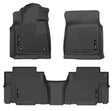 Husky Liners 12-22 Toyota Sequoia Weatherbeater Front & 2nd Seat Floor Liners - Black Husky Liners Floor Mats - Rubber  AXOPROS